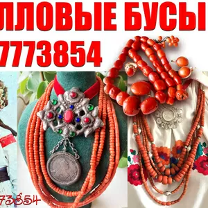 Куплю коралловые бусы и коралл,  янтарные бусы,  ювелирные украшения.