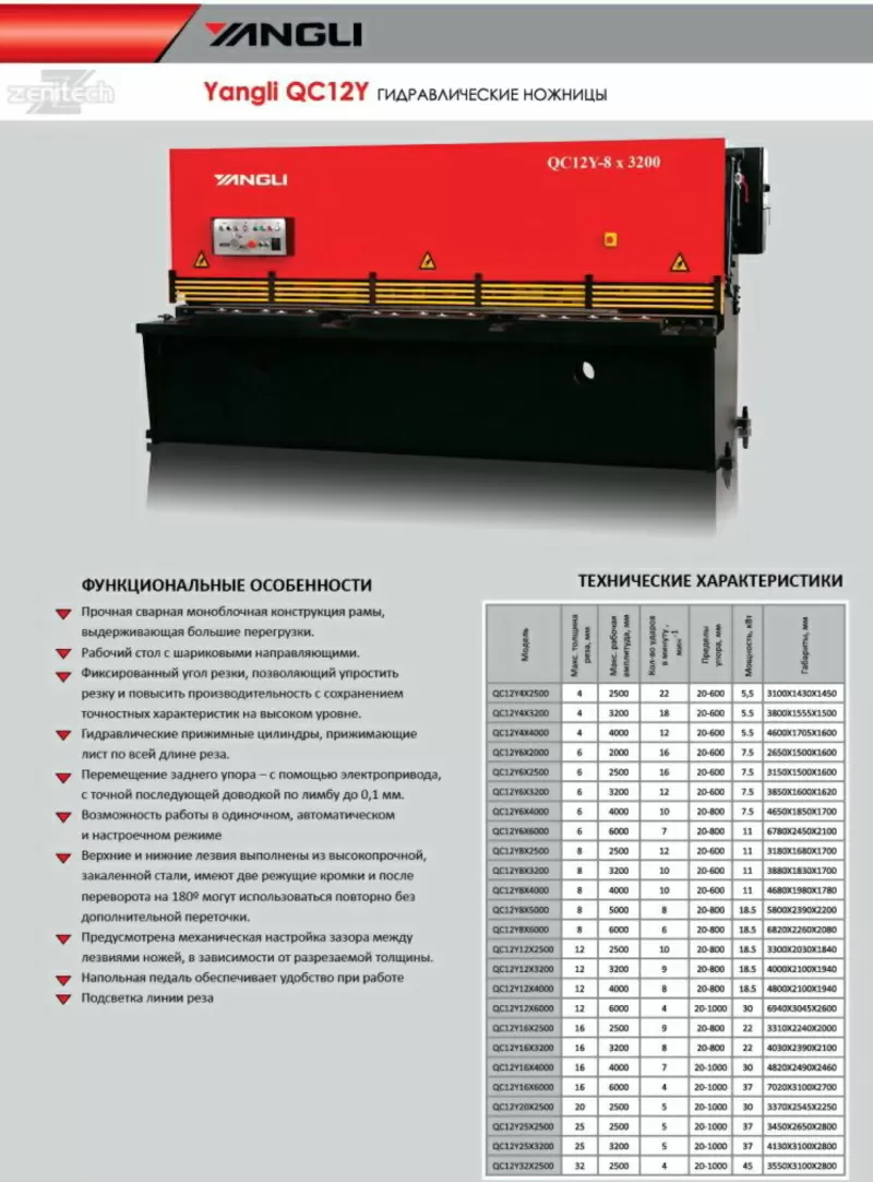 Гидравлические ножницы YANGLI QC12Y 6/2500 3