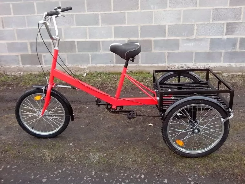 Велосипед трёхколёсный грузовой для взрослых 5
