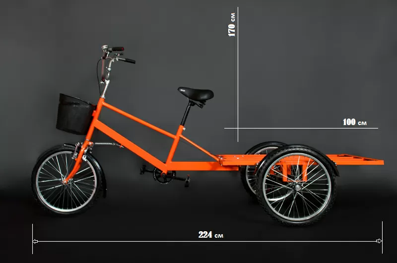 Велосипед трёхколёсный грузовой для взрослых 14