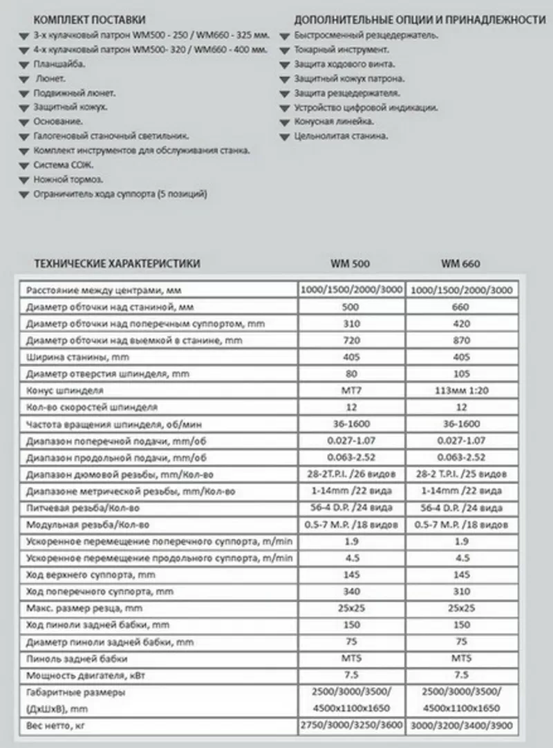 ТОКАРНЫЙ СТАНОК по металу Zenitech WM500 (1500) 2