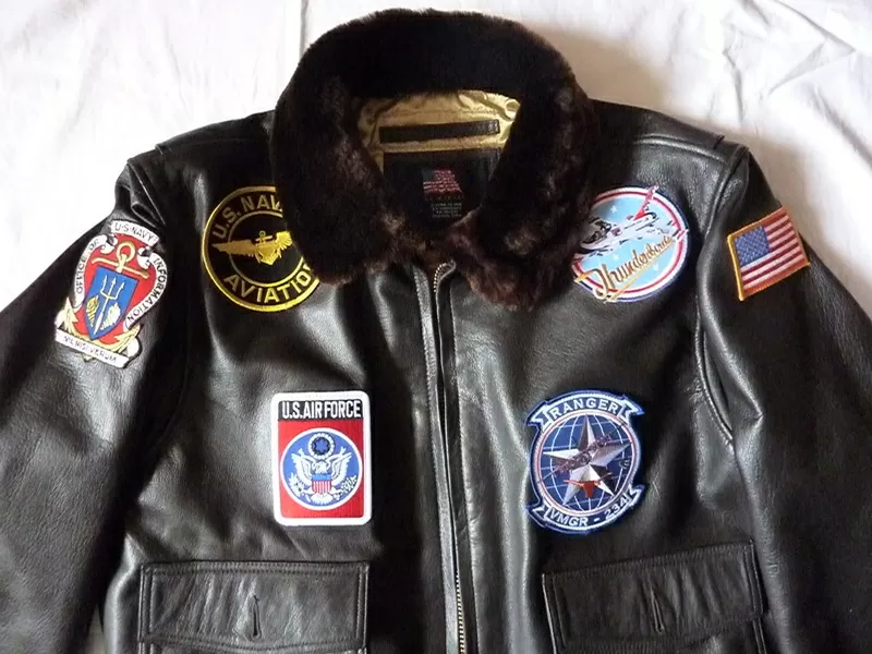 куртка мужская кожаная военного летчика США 2