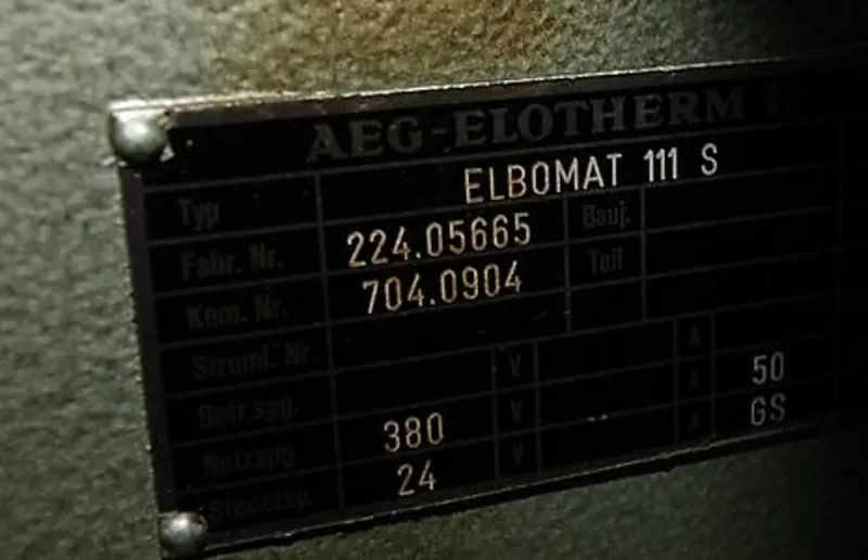 AEG - ELOTHERM ELBOMAT 111S - Прошивной электроэрозионный станок   13